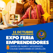 Afiche oficial Expo Feria Emprendedores del Centro de Padres y Apoderados CENPA, Colegio Santa María de Cervellón – 11 de octubre 2025